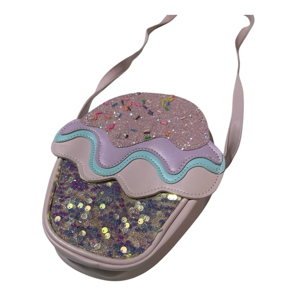 Ice Cream Mini Purse with Top Zipper Closure and Crossbody Strap - Picture 2 of 5